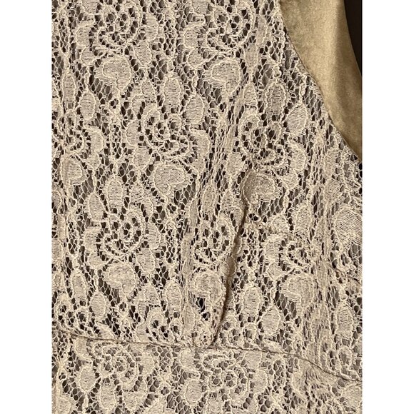 Alexia Admor Tan Lace Sheath Mini Dress S Cocktail Evening - Picture 5 of 8